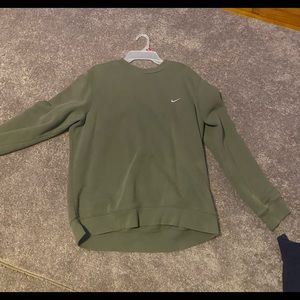 Green Nike long sleeve crew neck